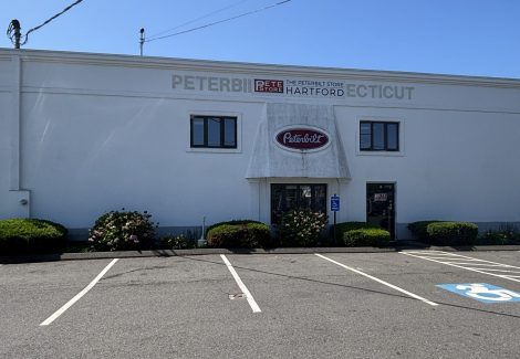 commercial building exterior before repaint