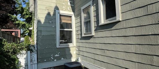 home with asbestos siding