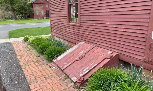Even the cellar entryway had to be included.