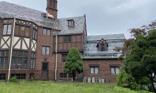 A view from the back of the house