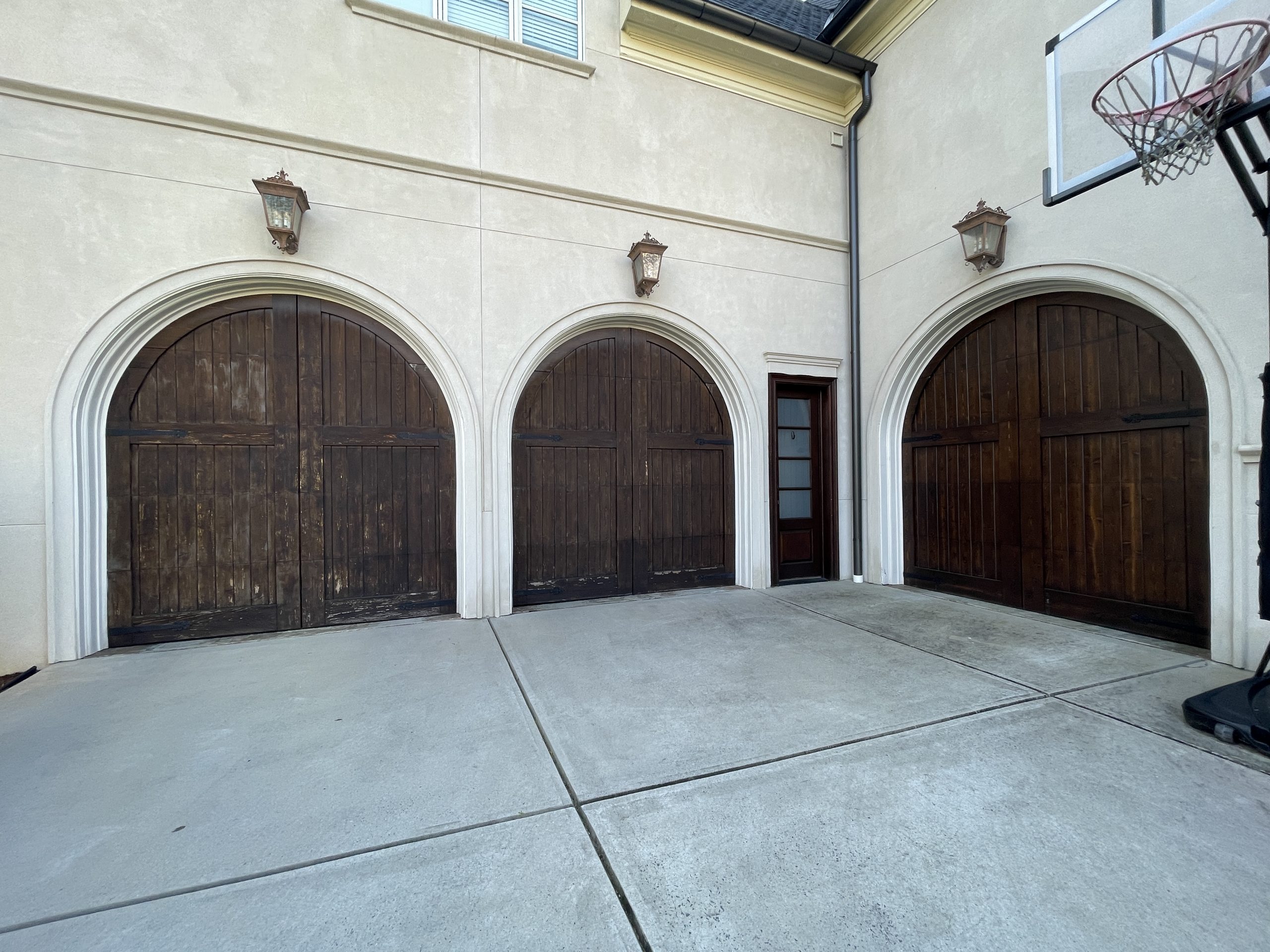 garage door project before