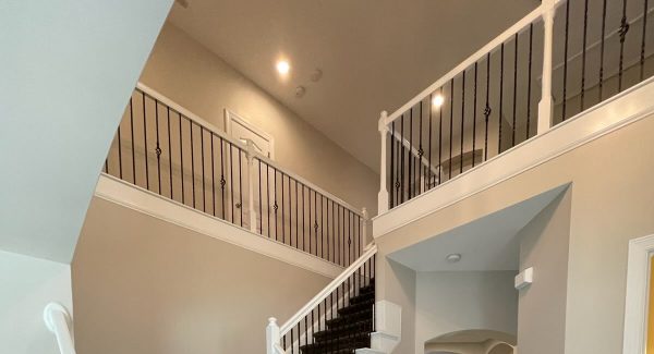 interior staircase after painting