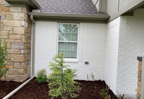 After painting the brick exterior.