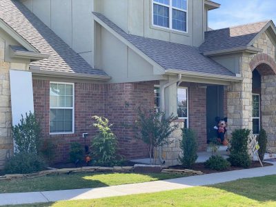 Before painting a brick house.