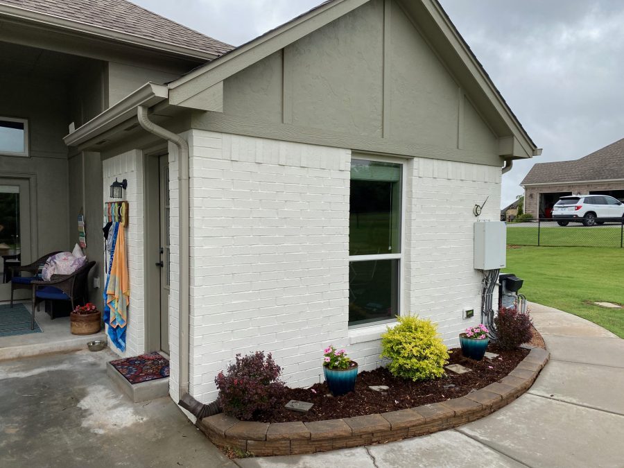 after painting the outside brick white. Preview Image 3