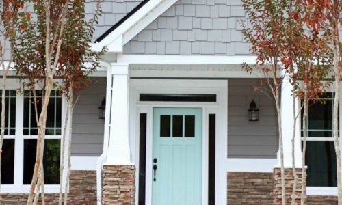 Shades of gray mix with any door color you like