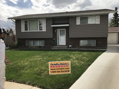 Exterior house painting by CertaPro house painters in Medicine Hat, AB