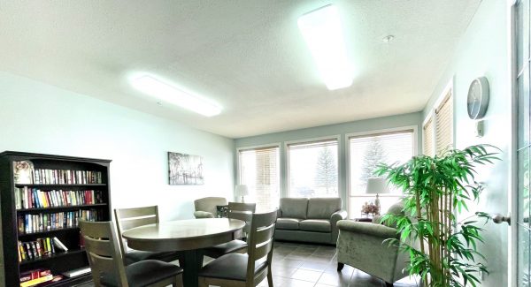 condo building common room after repaint