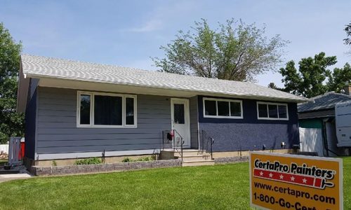 House Exterior Refreshed with Paint in Southern Alberta