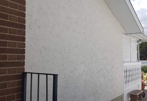 Side of house repainted