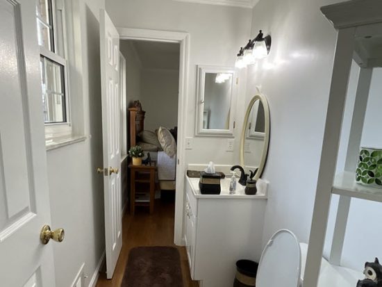 photo of repainted powder room in new albany