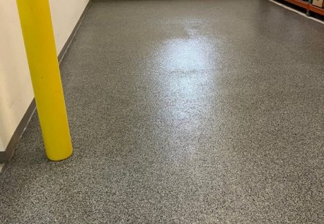 photo from commercial floor coating project in new albany