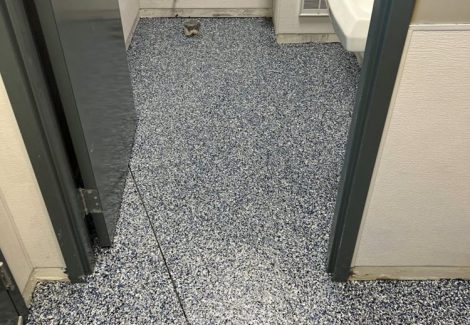 photo from commercial floor coating project in new albany