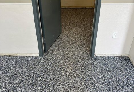 photo from commercial floor coating project in new albany