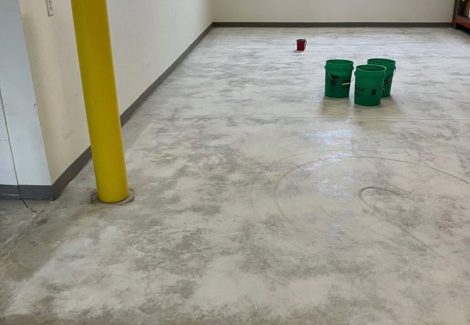 photo from commercial floor coating project in new albany
