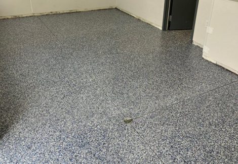 photo from commercial floor coating project in new albany