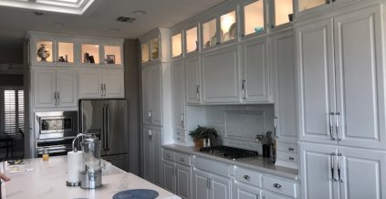 Kitchen Cabinet White Refinishing