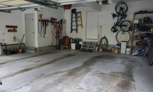 Residential Garage Floor Refinishing Before