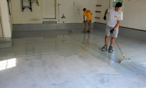 Residential Garage Floor Refinishing In-Progress