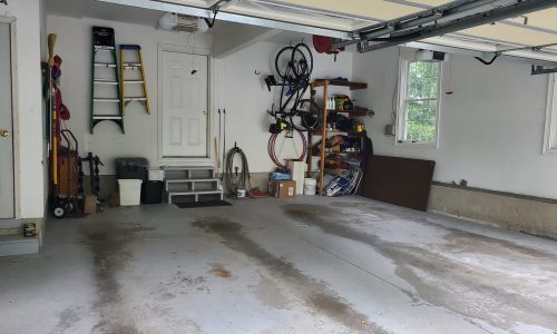 Residential Garage Floor Refinishing Before