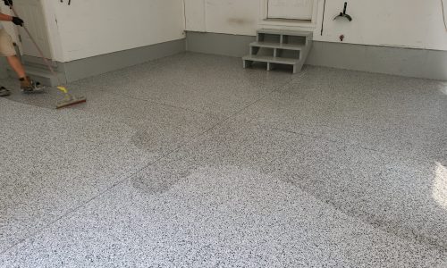 Residential Garage Floor Refinishing In-Progress