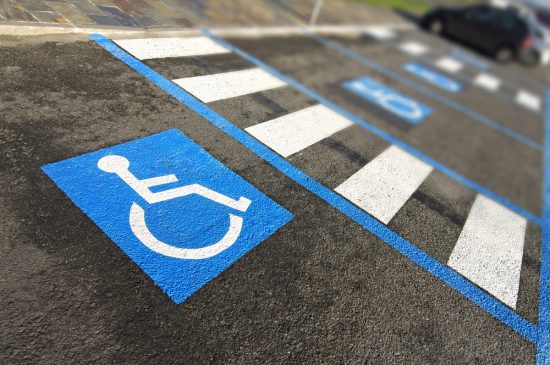 Handicapped Parking Stencil Painting
