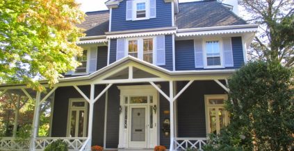 Residential Blue Front Exterior