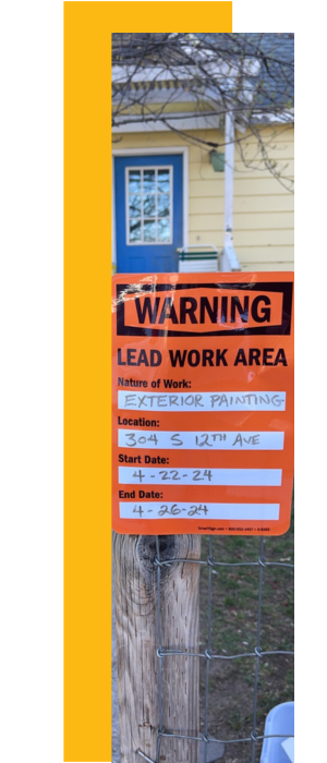 Lead Work Area Sign