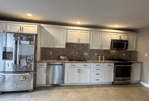 white kitchen cabinets