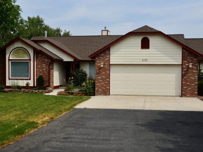 Red Color Trim Painting on House