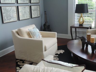 southlake living room gray paint