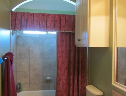 green bathroom painted in keller tx