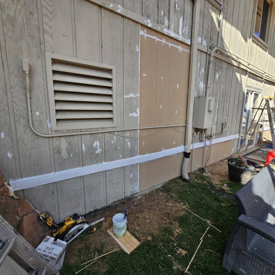 exterior wall with worn paint Preview Image 1