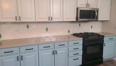 Kitchen Cabinet Set Repainted in SW Denver