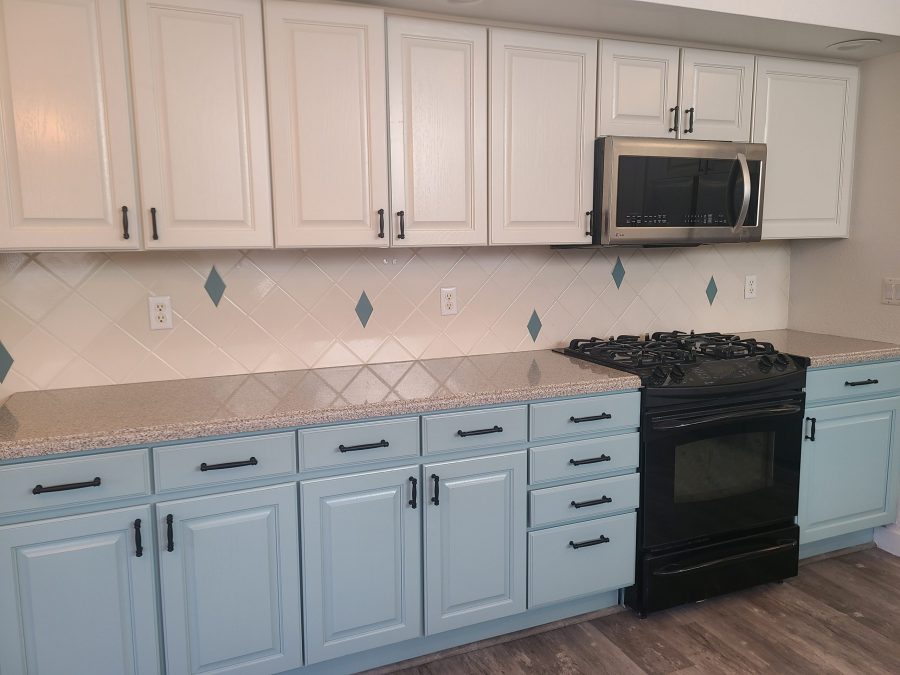 Kitchen Cabinet Set Repainted in SW Denver