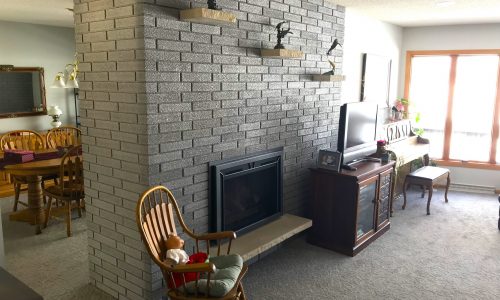 Fireplace Brick Painting - After