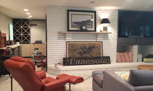 Fireplace Brick Painting - After