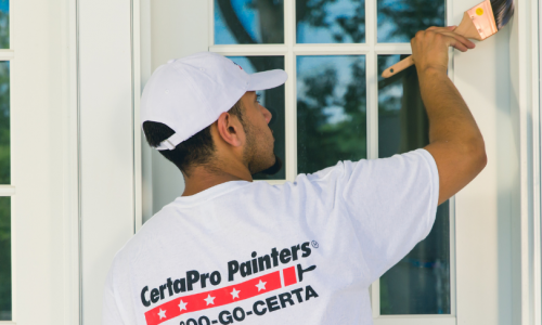 CertaPro Painters exterior painting trim on home
