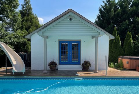 Exterior Painting Project – Pool House in Spartanburg After