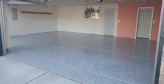 Garage Floor After Repair and coating