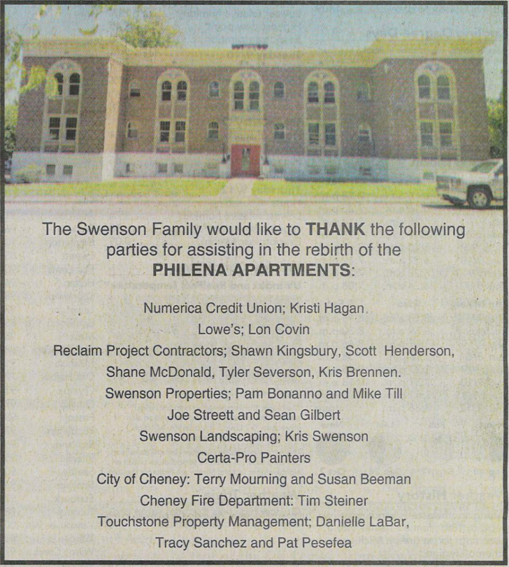 Swenson Family Thank You advert Preview Image 2