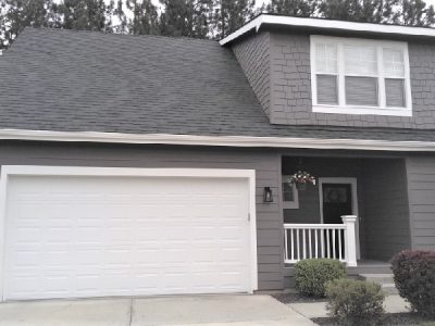 Two type of exterior siding on this house painting project