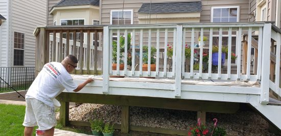 deck painting during