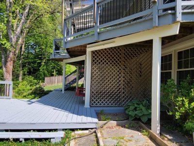 after deck painting project in Springfield, Virginia