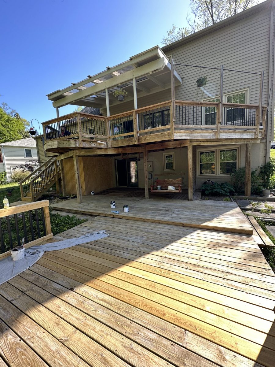 before deck painting project in Springfield, Virginia Preview Image 1