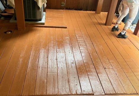 painted deck patio