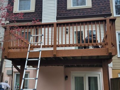 deck repaired after work