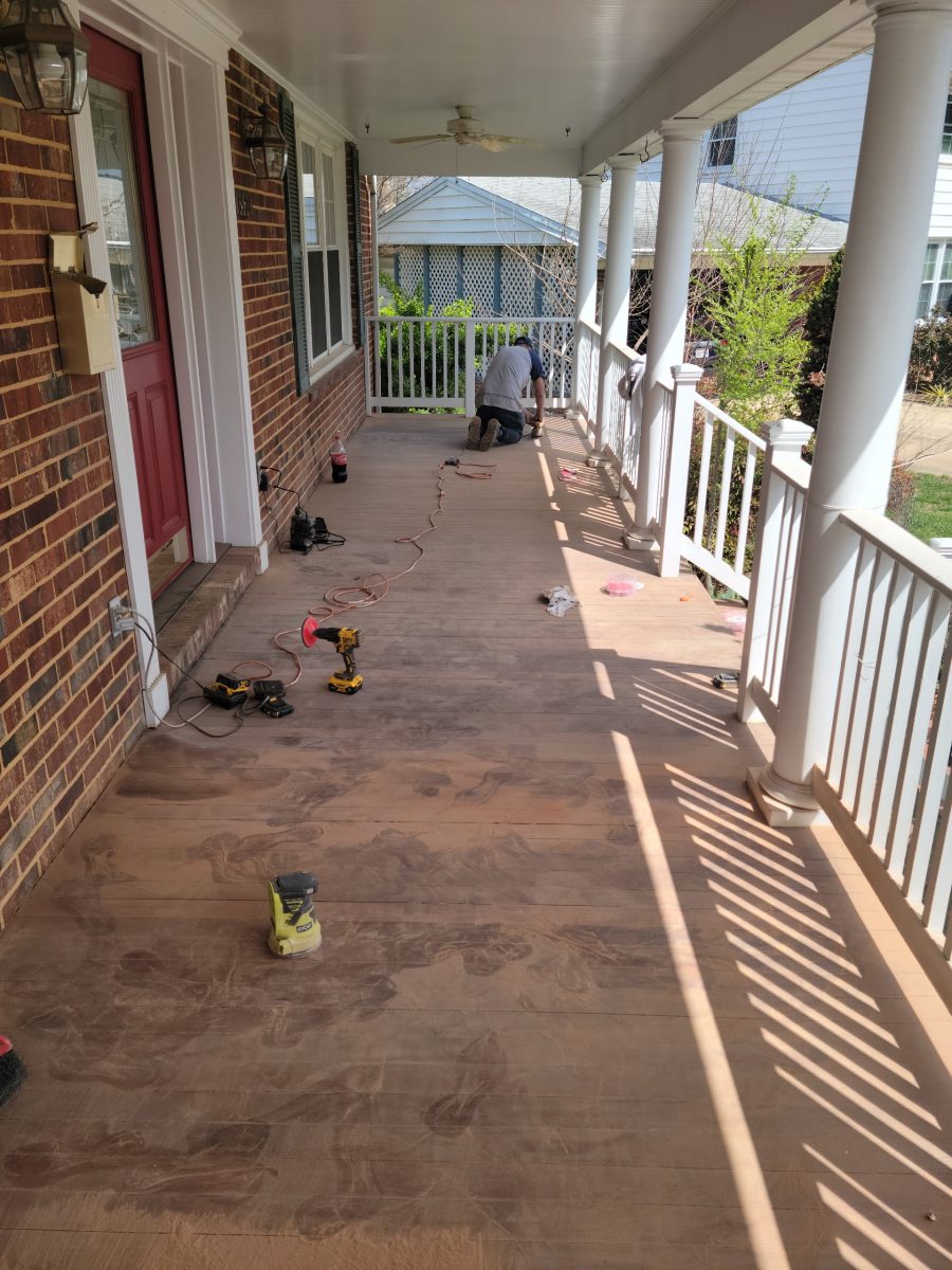 before porch painting project in springfield, va Preview Image 1