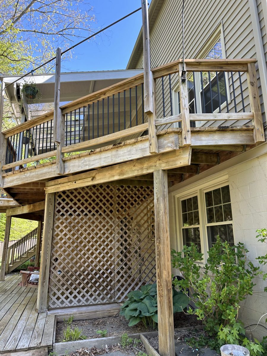 before deck painting project in Springfield, Virginia Preview Image 2