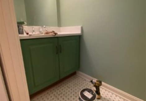 Powder Room Wallpaper Removal